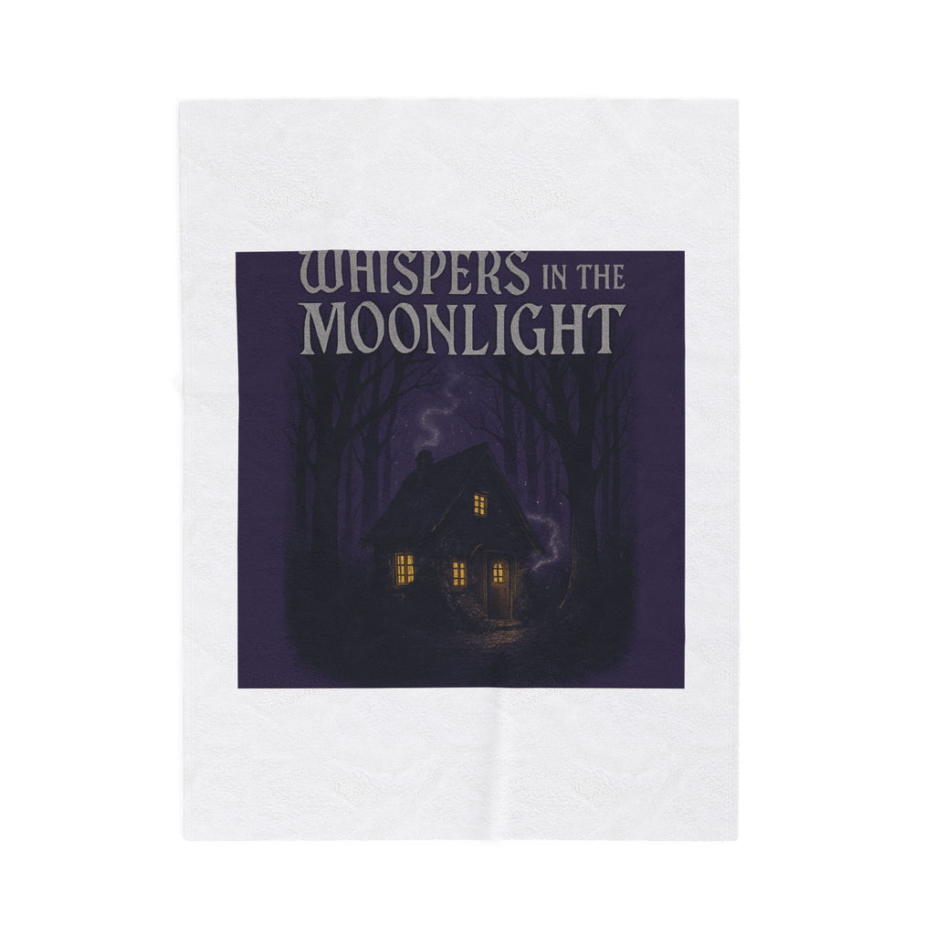 Whispers in the Moonlight Velveteen Plush Blanket — Cozy Gothic Cottage Throw