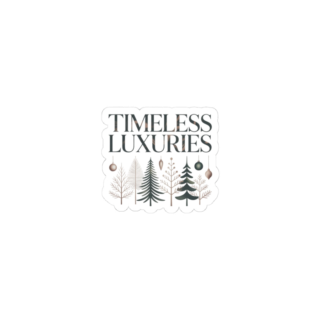 Timeless Luxuries Christmas Sticker | Heritage Style, Quiet Luxury Holiday