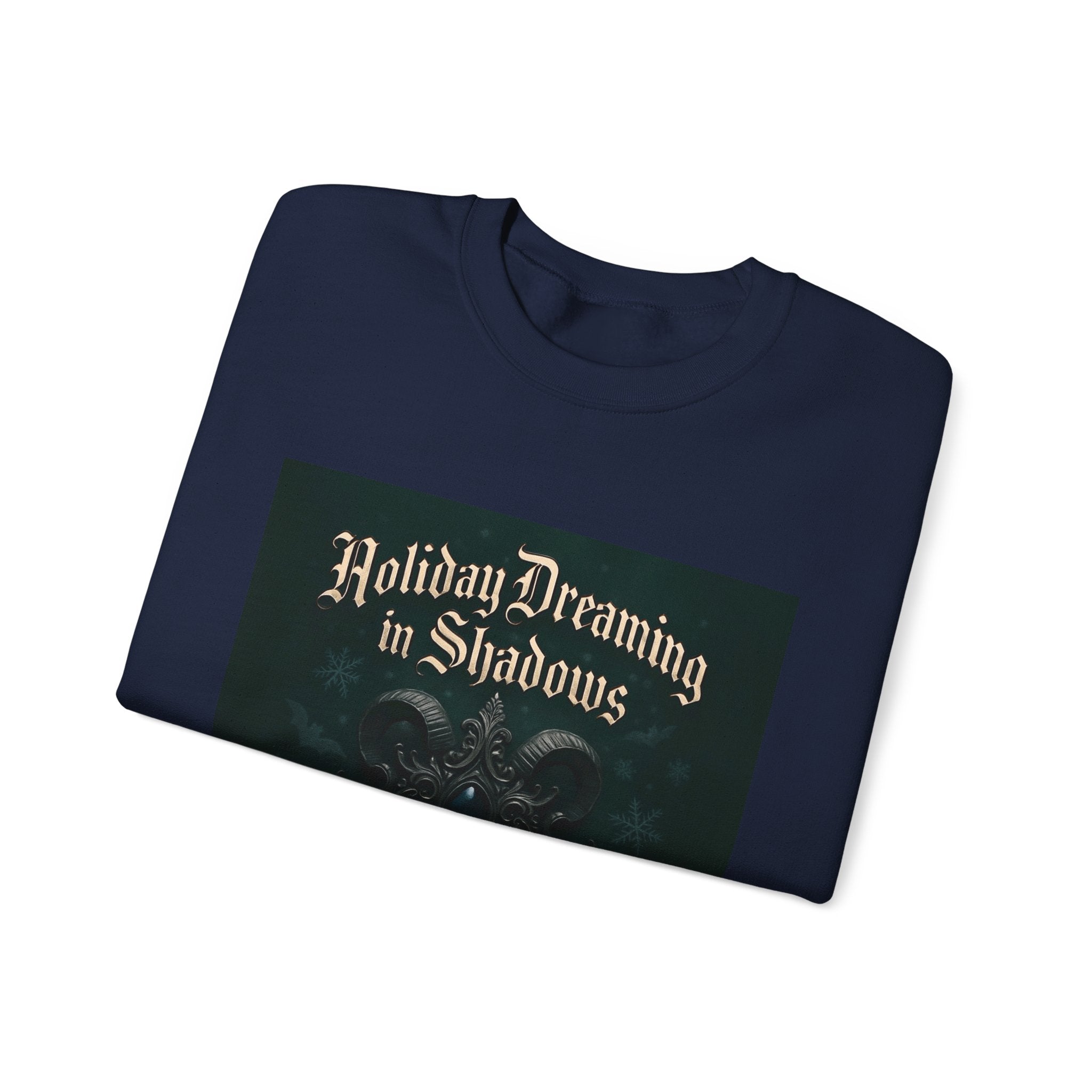 Crewneck Sweatshirt — "Holiday Dreaming in Shadows" Gothic Holiday Pullover