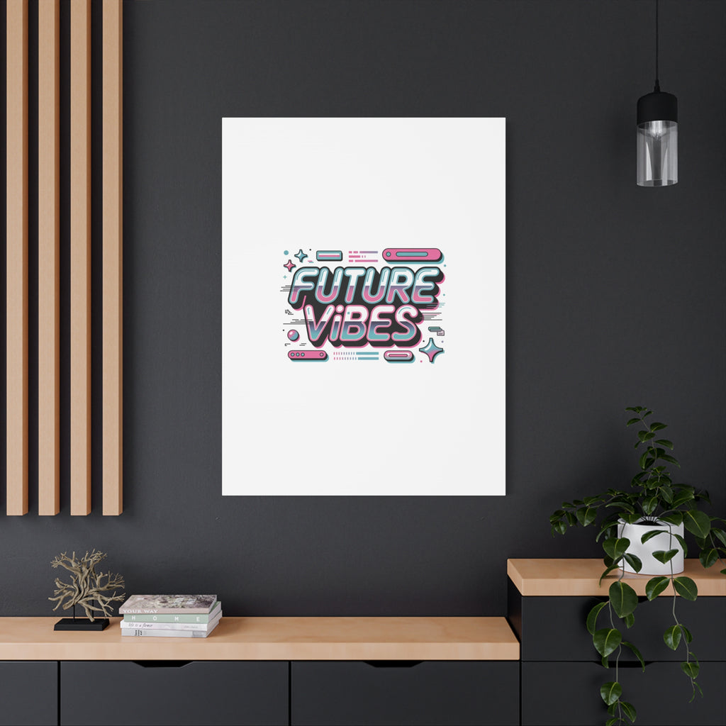 Future Vibes Canvas | Y2K Cyber Holo, Retro Tech Print
