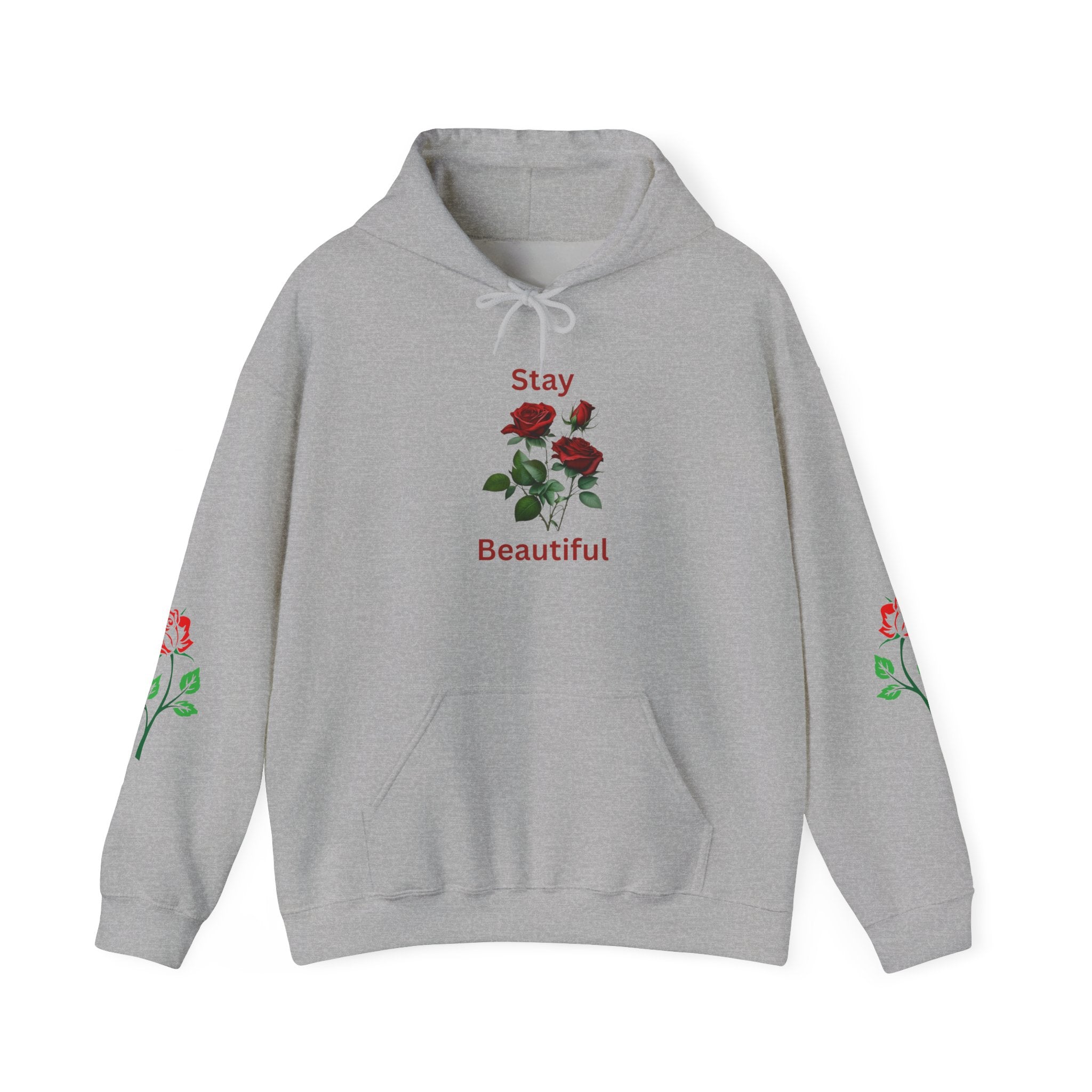 Stay Beautiful Rose Hoodie, Vintage Floral Sweatshirt, Unisex Gift, Cozy Layer, Perfect for Spring Style
