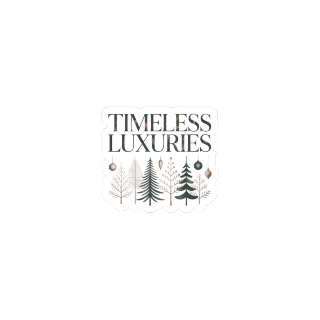 Timeless Luxuries Christmas Sticker | Heritage Style, Quiet Luxury Holiday