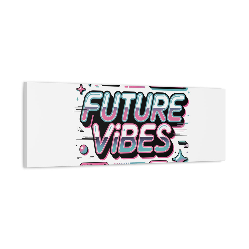 Future Vibes Canvas | Y2K Cyber Holo, Retro Tech Print