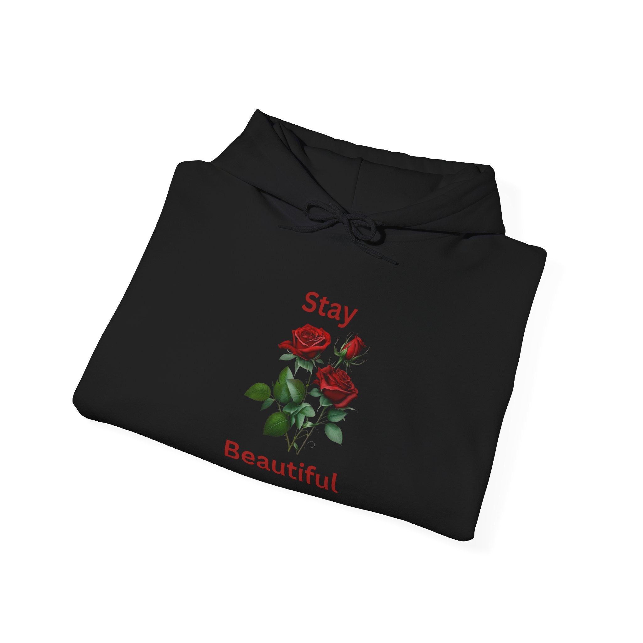 Stay Beautiful Rose Hoodie, Vintage Floral Sweatshirt, Unisex Gift, Cozy Layer, Perfect for Spring Style