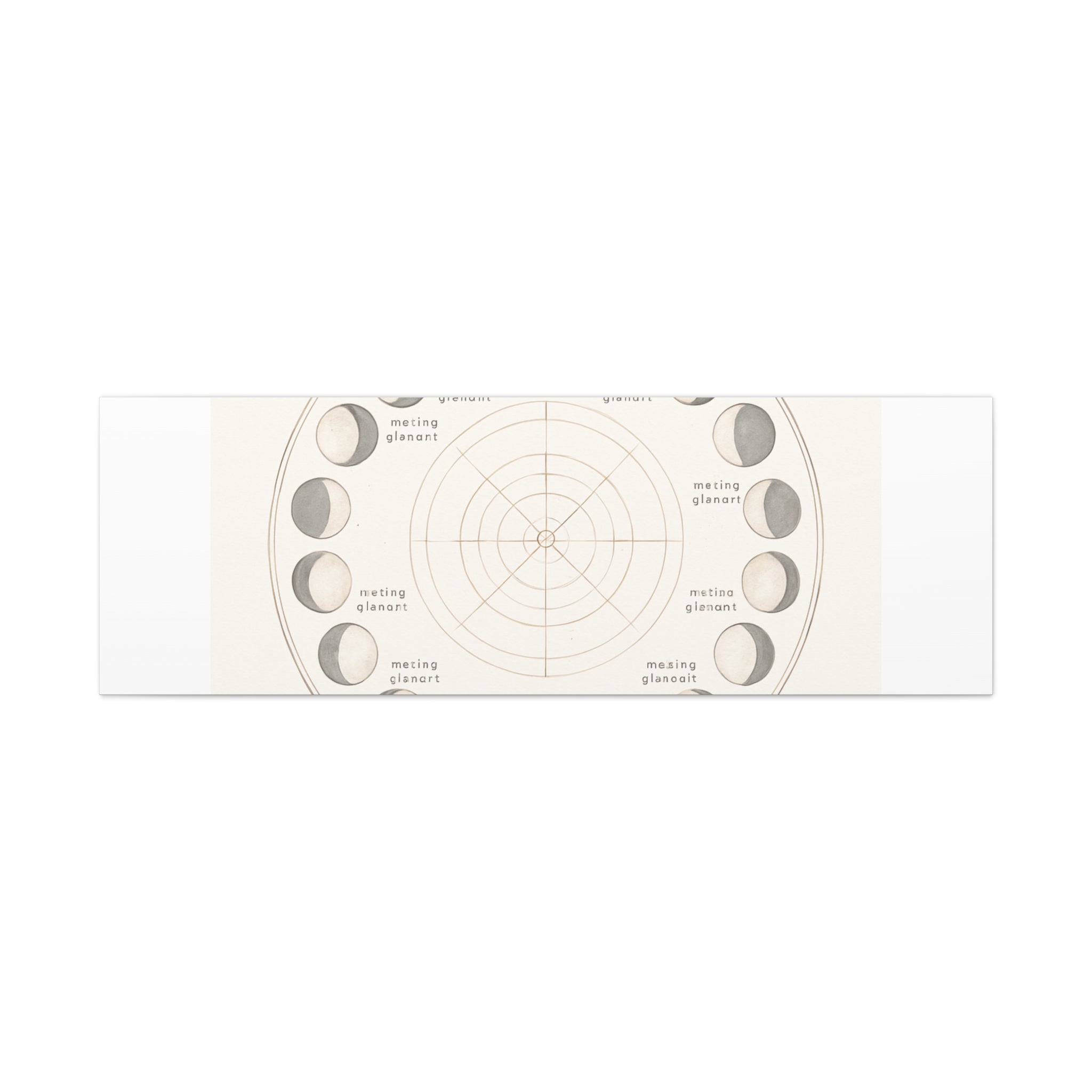Moon Phases Canvas Print — Neutral Lunar Cycle Wall Art