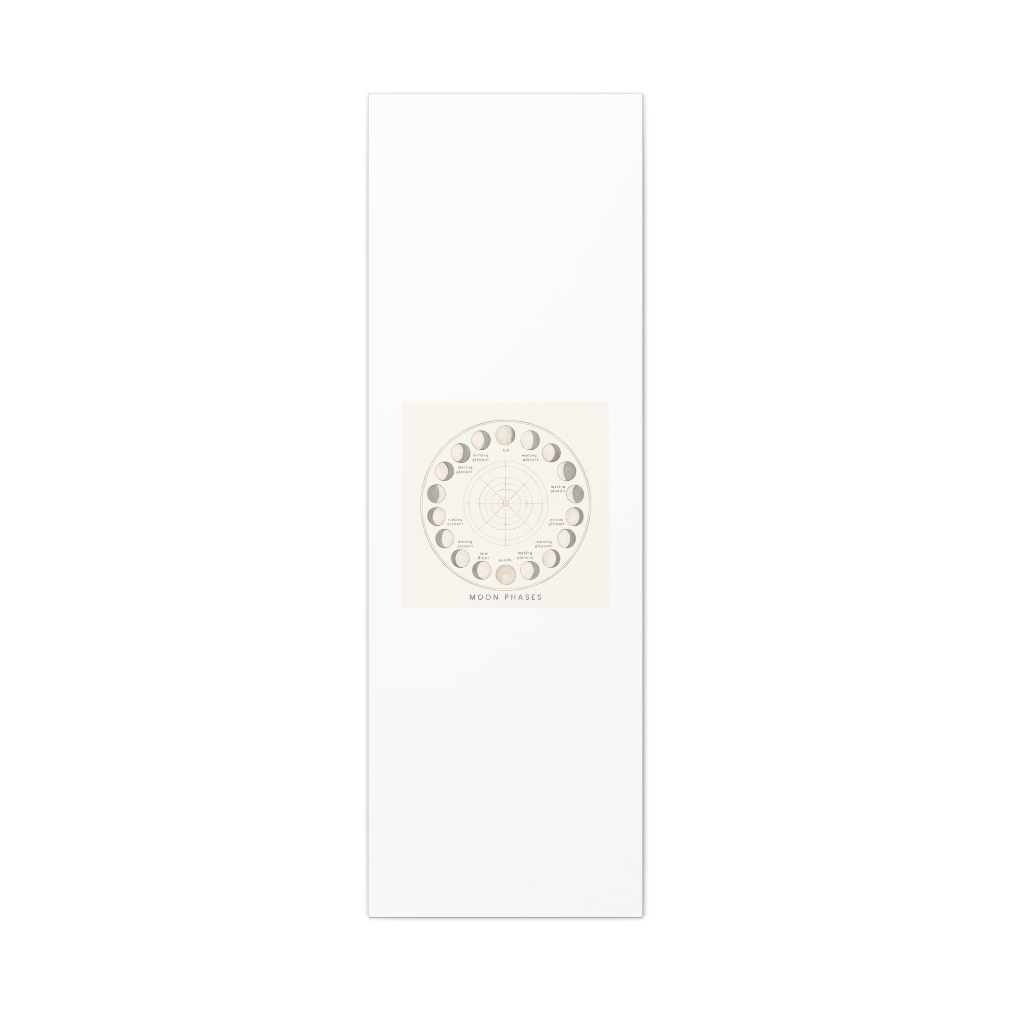 Moon Phases Canvas Print — Neutral Lunar Cycle Wall Art