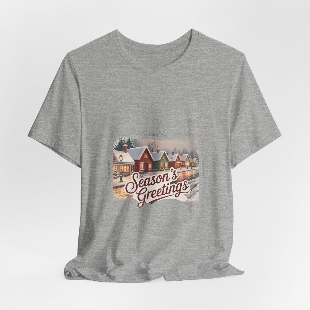 Season's Greetings Vintage Christmas Tee | Retro Holiday Card Design