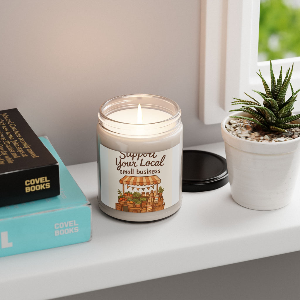 Soy Candle — "Support Your Local Small Business" Market Stall Scent (9oz)